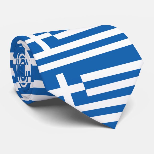 Cravate Drapeau de la Grèce (Roulé)
