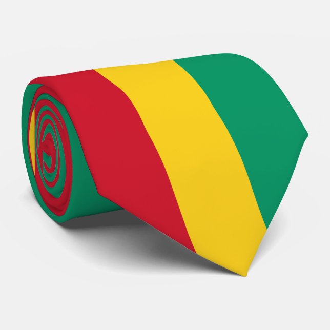 Cravate Drapeau de la Guinée (Roulé)