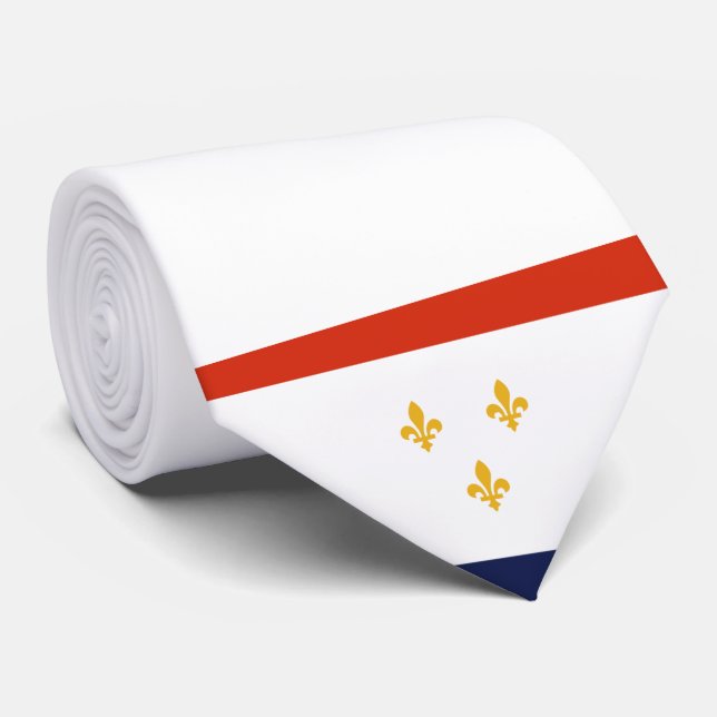 Cravate Drapeau de la Nouvelle-Orléans (Louisiane, États-U (Roulé)
