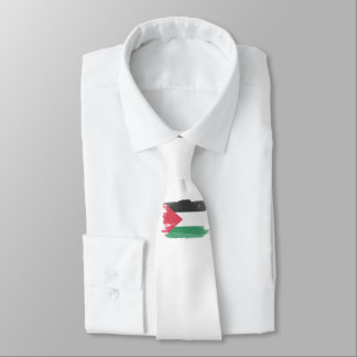 Cravate Drapeau de la Palestine brassée, drapeau national