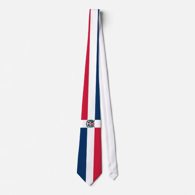 Cravate Drapeau de la République Dominicaine (Devant)