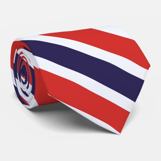 Cravate Drapeau de la Thaïlande (Roulé)