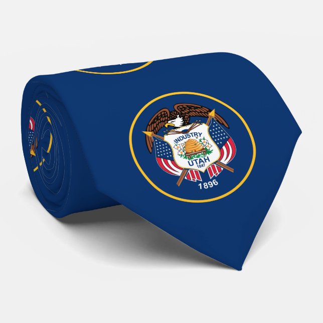 Cravate Drapeau de l'État de l'Utah (Roulé)