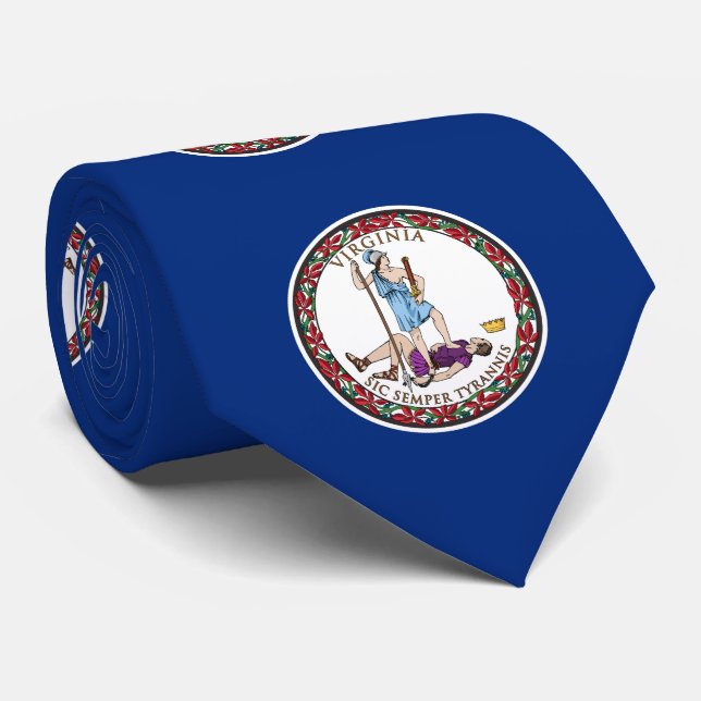 Cravate Drapeau de l'État de Virginie (Roulé)