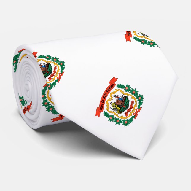 Cravate Drapeau de l'État de Virginie occidentale (Roulé)