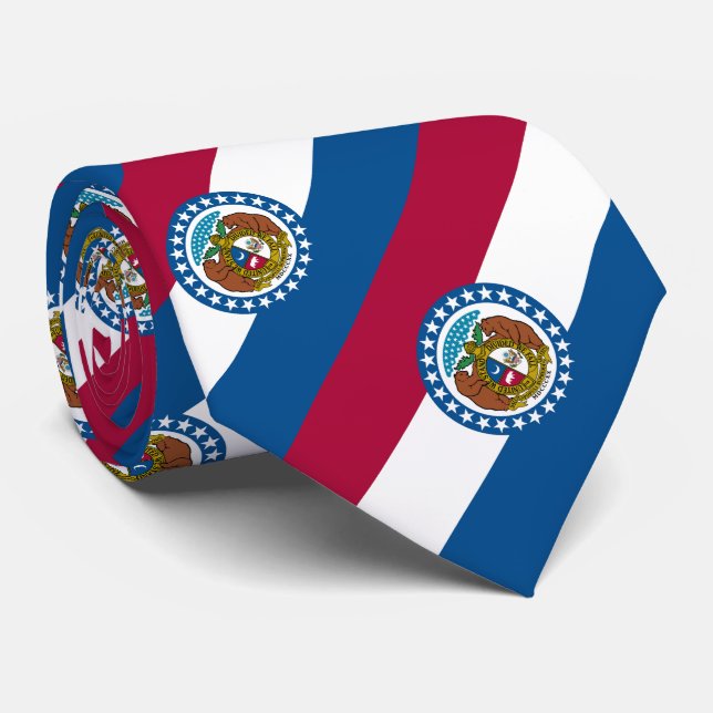 Cravate Drapeau de l'État du Missouri (Roulé)