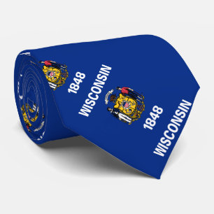 Cravate Drapeau de l'État du Wisconsin