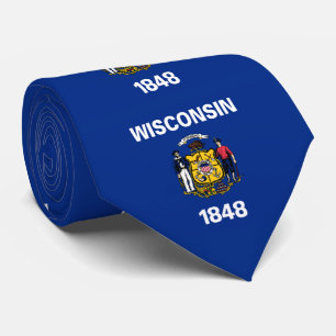 Cravate Drapeau de l'État du Wisconsin