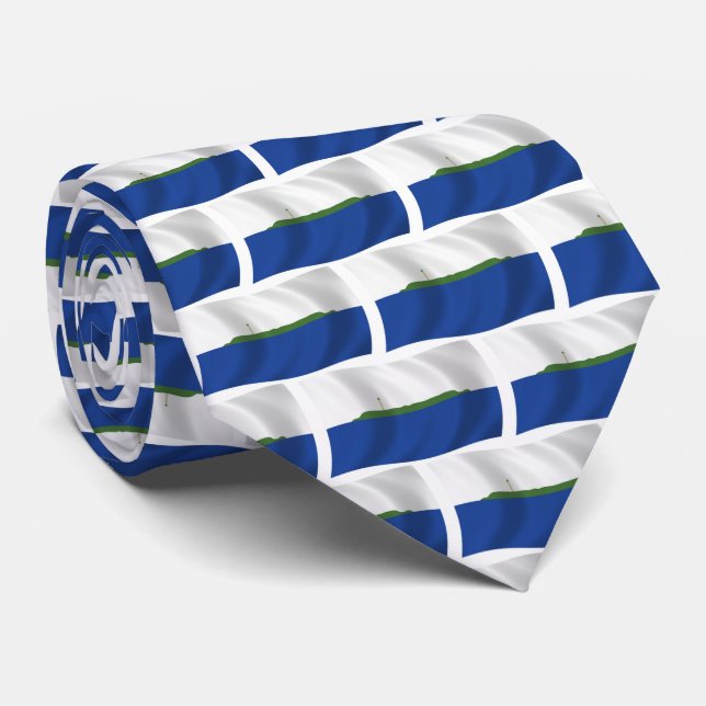Cravate Drapeau de l'Île de Navassa Tie (Roulé)