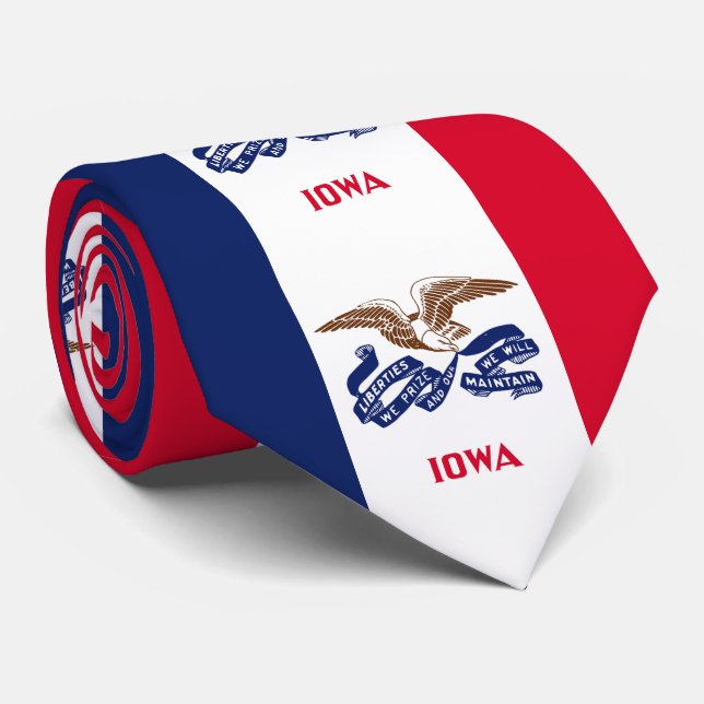 Cravate Drapeau de l'Iowa (Roulé)