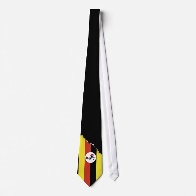 Cravate Drapeau de l'Ouganda (Devant)
