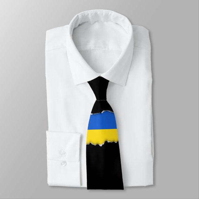 Cravate Drapeau de l'Ukraine (Attaché)