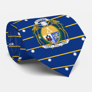 Cravate Drapeau de Nauruan et armoiries, Drapeau de Nauru