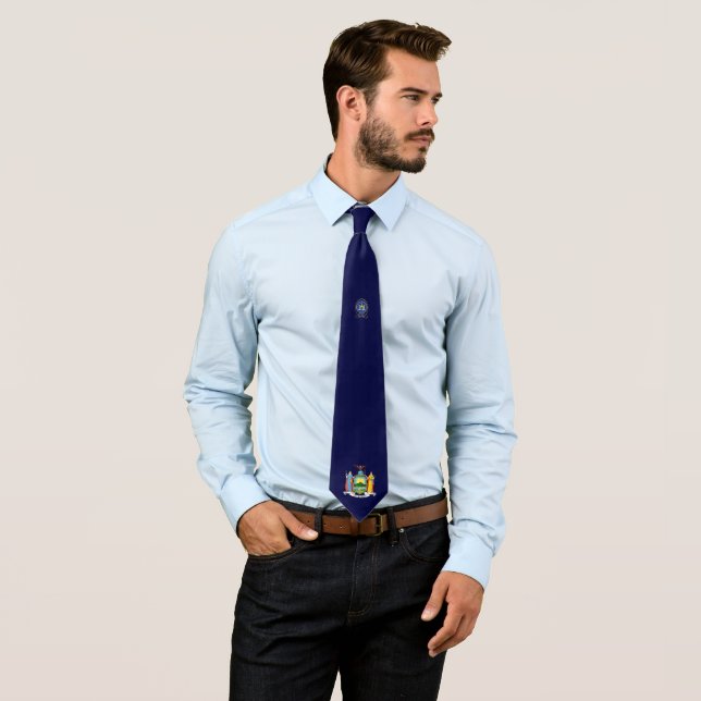 Cravate Drapeau de New York (En situation)