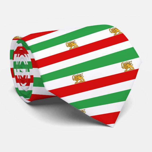 Cravate Drapeau de Perse/de Iran (1964-1980) (Roulé)