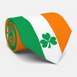 Cravate Drapeau de shamrock de l'Irlande