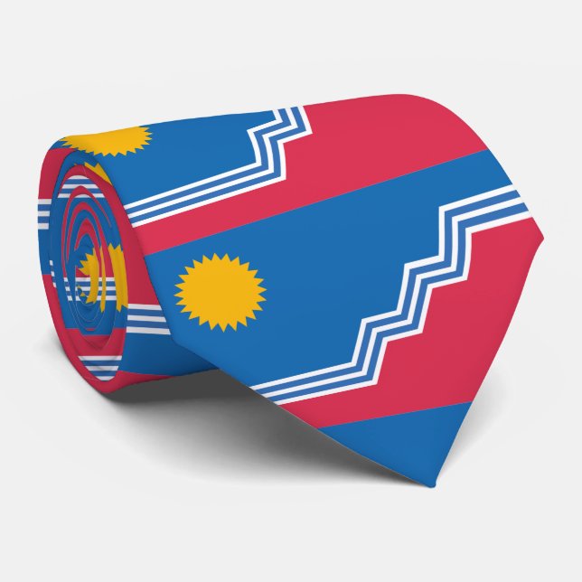 Cravate Drapeau de Sioux Falls, Dakota du Sud (Roulé)