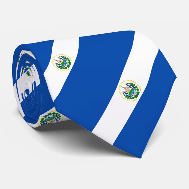 Cravate Drapeau d'El Salvador (Roulé)