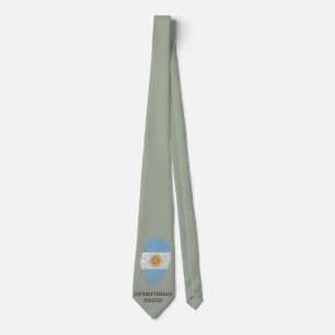 Cravate Drapeau d'empreintes tactiles argentin