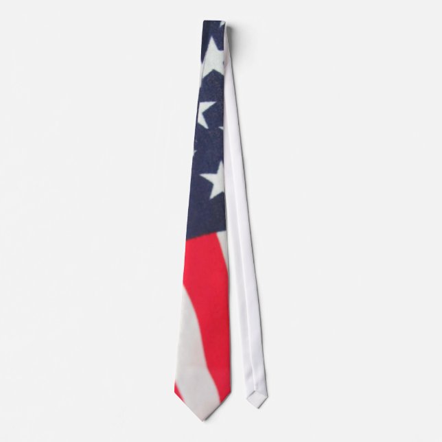 Cravate Drapeau des Etats-Unis de bannière étoilée (Devant)
