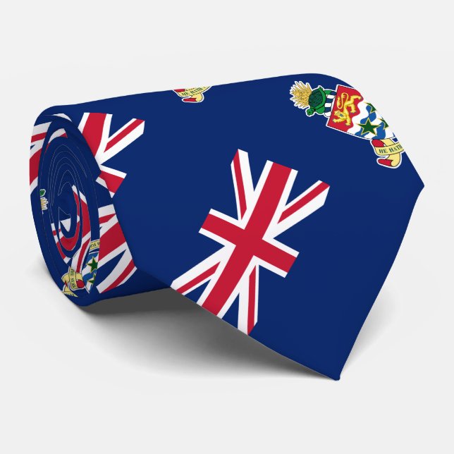 Cravate Drapeau des îles Caïmans (Roulé)