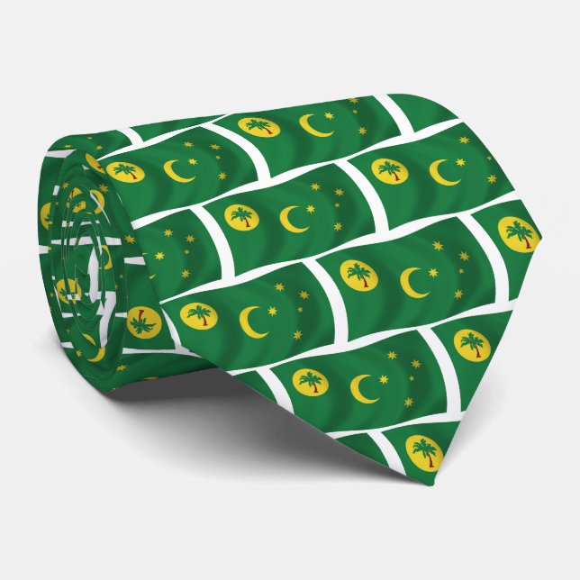 Cravate Drapeau des îles Cocos Tie (Roulé)