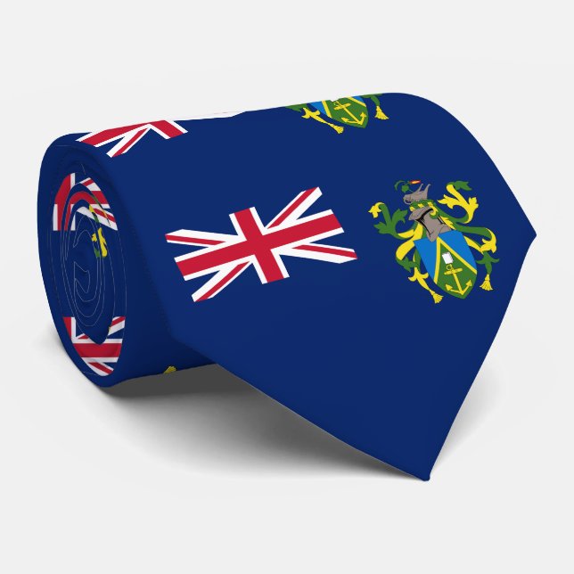 Cravate Drapeau des îles Pitcairn (Roulé)