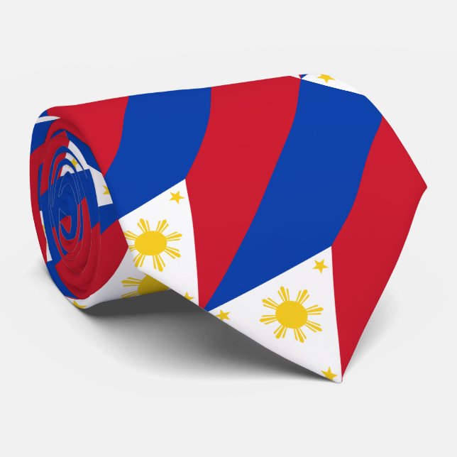 Cravate Drapeau des Philippines (Roulé)