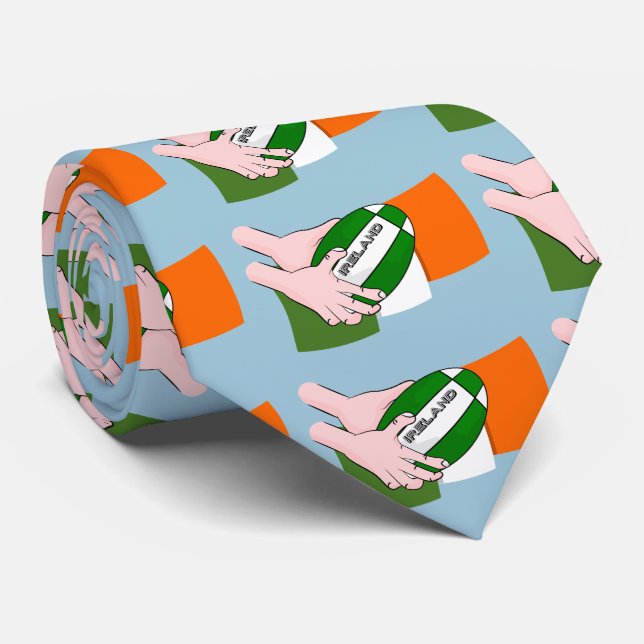 Cravate Drapeau Des Supporters De L'Équipe D'Irlande De Ru (Roulé)