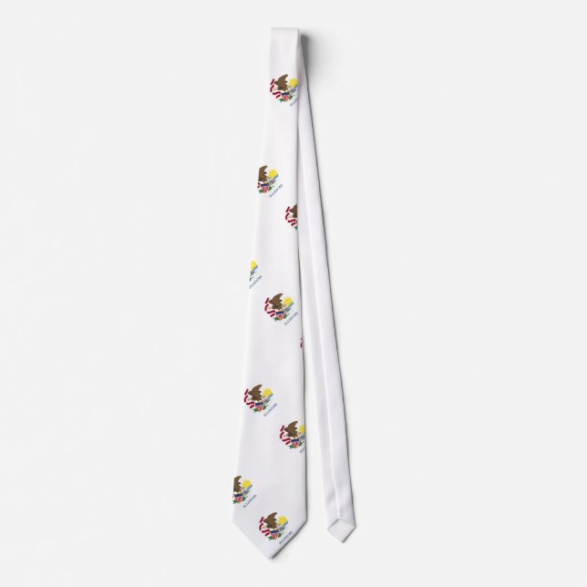 Cravate Drapeau d'état de l'Illinois (Devant)