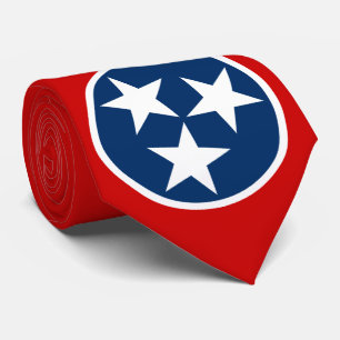 Cravate Drapeau d'état du Tennessee Bleu Blancs étoiles