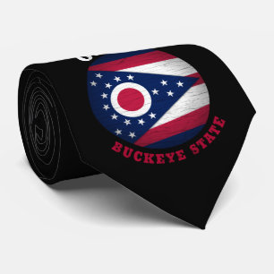 CRAVATE DRAPEAU D'ÉTAT OHIO BUCKEYE
