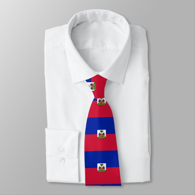 Cravate Drapeau d'Haïti (Attaché)