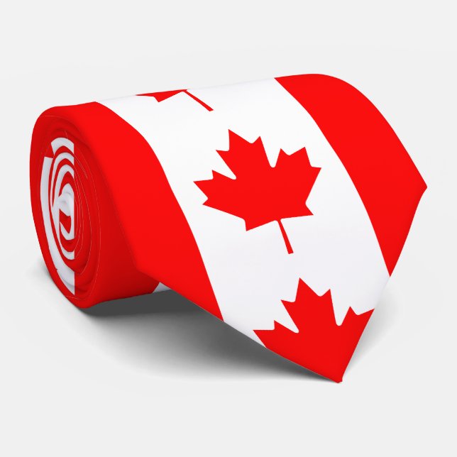 Cravate Drapeau du Canada (Roulé)