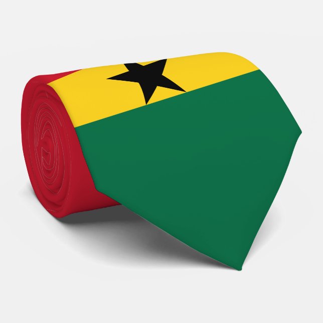 Cravate Drapeau du Ghana (Roulé)
