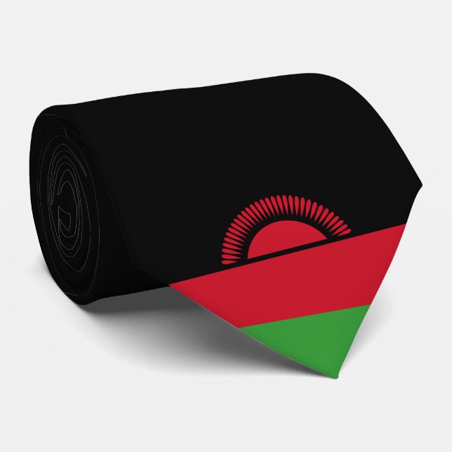 Cravate Drapeau du Malawi (Roulé)