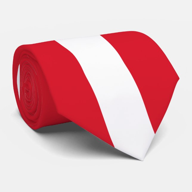 Cravate Drapeau du Pérou (Roulé)