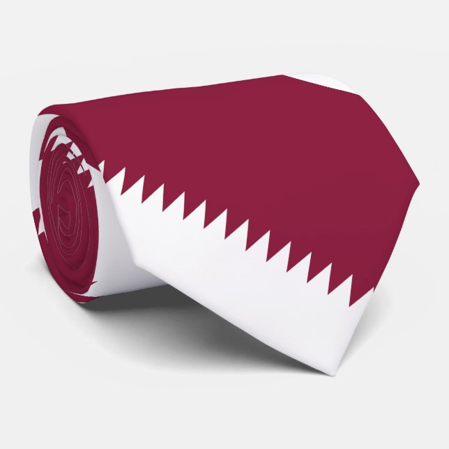Cravate Drapeau du Qatar (Roulé)