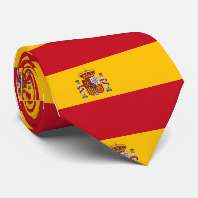 Cravate Drapeau Espagne (Roulé)