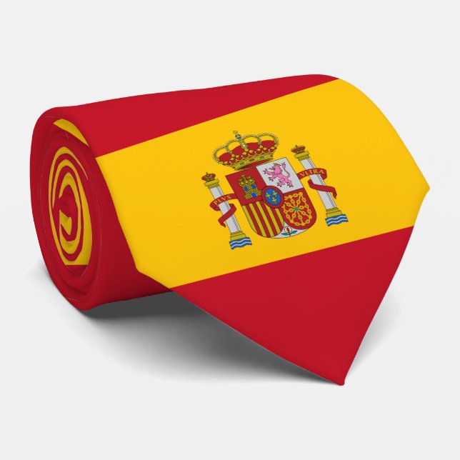 Cravate Drapeau Espagne - Bandera de Espana (Roulé)