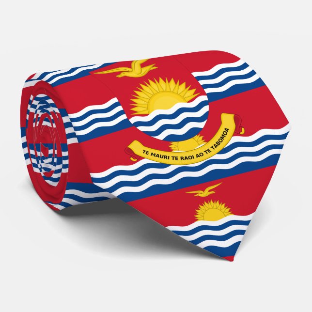 Cravate Drapeau et armoiries de Kiribati, Drapeau de Kirib (Roulé)