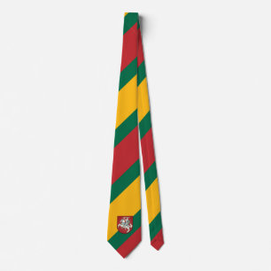 Cravate Drapeau et armoiries de Lituanie