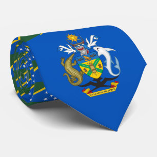 Cravate Drapeau et armoiries de Salomon Islander