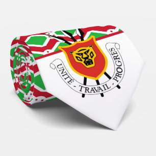 Cravate Drapeau et armoiries du Burundi