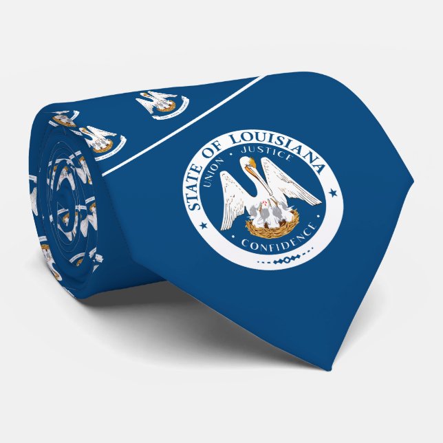 Cravate Drapeau et sceau de Louisiane, Drapeau de Louisian (Roulé)