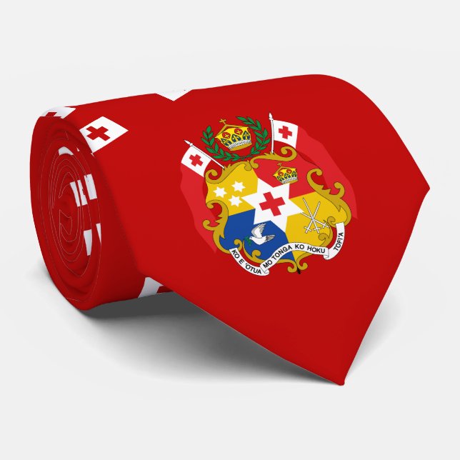 Cravate Drapeau et sceau de Tonga, Drapeau des Tonga (Roulé)