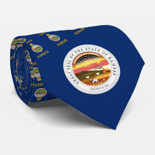 Cravate Drapeau et sceau du Kansan, Drapeau du Kansas