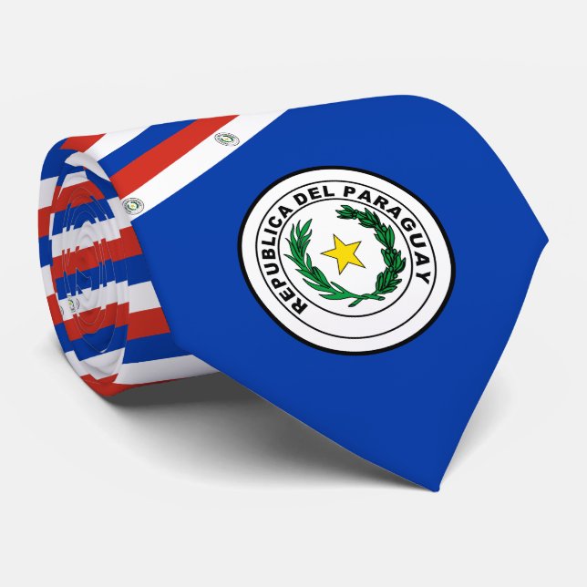 Cravate Drapeau et sceau paraguayens, Drapeau du Paraguay (Roulé)