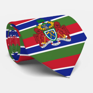 Cravate Drapeau gambien et armoiries, Drapeau de la Gambie
