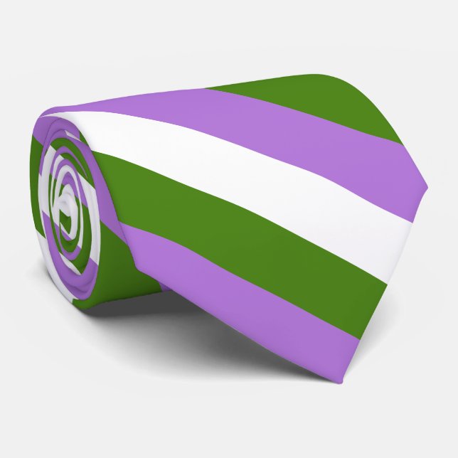 Cravate Drapeau Genderqueer Pride (Roulé)